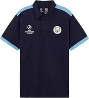 [MANCHESTER CITY] F.C. Mens Polo Shirt, Short Sleeve Collared T-Shirt Buttoned