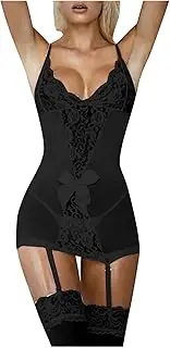 [Generic] Plus Size Lingerie for Women Two Piece Set Erotic Lingerie Set Femme Transparent Sexy Women Sheer Mesh Lace Cupped Sexy Lingerie Plus Size Sexy Lingerie