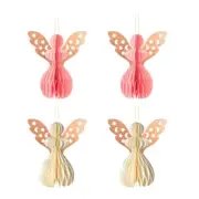 6Pcs Angelic Honeycomb Ornament Paper Honeycomb Balls Christmas Party Decoration