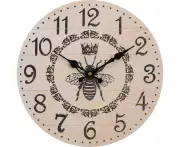 LVD Queen Bee Hanging Wall Clock Analogue 34cm Round Home/Office Room Decor