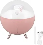 260ml Air Humidifier - Cute Space Bear Design, USB Rechargeable Mist Diffusor for Home and Children with Night Light Functionality (Pink)