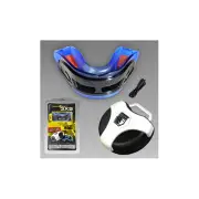 BRAIN PAD 3XS MOUTH PIECE MOUTHGUARD w/ case MMA HOCKEY BOXING FOOTBALL RUGBY