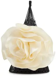 Magda Butrym Devana Small Crochet top Handle bag - Black And White ONE SIZE