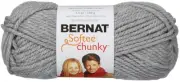 Bernat Softee Chunky Yarn-Grey Heather - 161128-28046