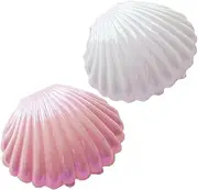OSOLADY 2pcs Simulation Shell Desktop Ornament Photography Adornment for Chic Home Decor Unique Candy Storage Box Elegant Shell Design for Photography Props and Creative Displays