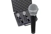 Samson R21S 3PK Dynamic Microphone Set w Clip Case For Gig Live Studio Recording