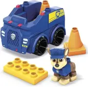 Mega Bloks PAW Patrol Chases Police Car Building Set - Includes Posable Chase F