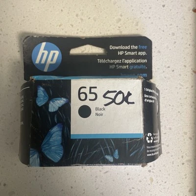 HP 65 (N9K02AN) Black Noir Ink Cartridge Expired 07/23 New & Sealed