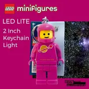 Lego Space Minifigure Pink Target Spaceman LED LITE Keychain NEW Light