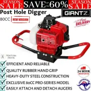 Giantz 80CC Post Hole Digger Diggers Only Motor Petrol Earth Power Planter Tool