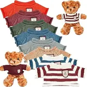 Sratte 8 Pcs Doll Clothes Bear Clothes Cute Stuffed Animal Clothing Doll Accessories Plush Toy Clothes Bear Sweater Outfit Fit Most 14-18 Inch Bears Animal Plush Dolls Stuffed Toys
