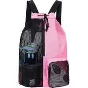 Swim Bag Mesh Drawstring Backpack, Water Sports Swimming Bags Backpack, Dry Wet Separation Swim Bag, Swimming Bag, Portable Drawstring Backpack Waterp