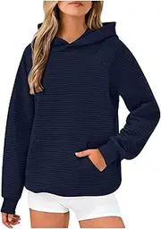 [Sczwkhg] Womens Casual Sweatshirts 2024 Fashion Oversized Hoodies Athletic Lightweight Pullover Fall Winter Blouse with Pocket