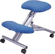 Say Goodbye to Hunched Stoops! Back Streak Pishat Chair, Blue (with Casters)