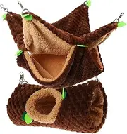 1 Set Comfortable Double Layer Hanging Hammock Bed Pet Tunnel for Hamsters for All Resistant Scratch Resistant for Pets