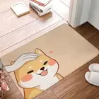 Shiba Inu Bath Mat Cute Doormat Kitchen Carpet Entrance Door Rug Home Decor