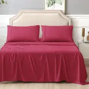 Kingdom 225TC Cotton Percale Cooling Sheet Set - Fuchsia