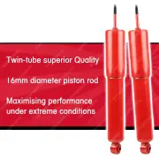2x Front KYB SKORCHED 4'S Shock Absorbers for Isuzu D-Max TF Lifted Height 08-12