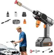 Pressure Washer, Wash Machine, Cordless Portable 21V with Nozzle Pressure Washer for Home Car Patio Automotive