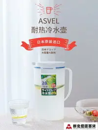 在飛比找樂天市場購物網優惠-冷水壺 日本進口ASVEL冷水壺 塑料水壺家用耐高溫大容量冰