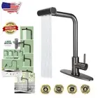 Versatile 4 Mode Pull-Down Kitchen Faucet in Matte Grey - Stainless Steel Design