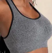 Truekind Daily Comfort Reactive Sports Bra Racerback Heather Grey. Small. NWT