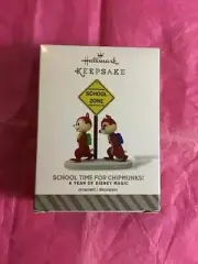 Hallmark Keepsake Ornament 2014 School Time for Chipmunks Year Disney magic 2nd
