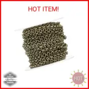 CleverDelights Bulk Rolo Chain - 1/8" Link - 25 Feet - Antique Bronze Color