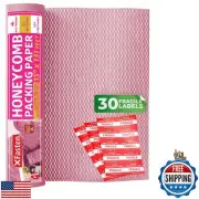 Pink Honeycomb Packing Paper for Moving 15-Inch x 131-Feet Bubble Honeycomb W
