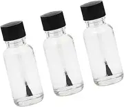 3PCS Nail Polish Vial Empty Nail Polish Bottles Nail Polish Jars Empty Bottles for Nail Oil Refillable Glue Bottles with Brush