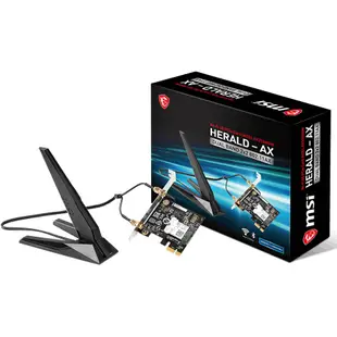 MSI微星 HERALD-AX Intel AX210NGW Wi-Fi 6E PCIe內接無線網卡/原價屋
