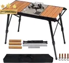 Portable Camping Table Folding Aluminum Adjustable Lightweight Roll Up IGT
