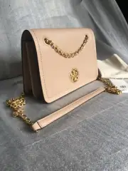 Tory Burch Carson Convertible Leather Crossbody Bag In Devon Sand Retail $498