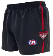 AFL ESSENDON BOMBERS "NEW DESIGN" KIDS FOOTY SHORTS - BRAND NEW