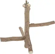 Generic Natural Wood Bird Perch Stand for Parrots Durable Perch for Bird Cage for Exercise and Resting Suitable for Parakeets Cockatiels and Macaws