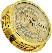 Indoor Thermometer，Outdoor Temperature Gauge， Traditional Barometer 3 in 1 Temperature Humidity and Air Pressure, 5.9in No Battery Required Barometer, for Navigation, Aviation, Mountaineering, Boats,