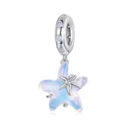 S925 Sterling Silver Ocean Pearlescent Starfish Charm Pendant - AVILIA Designs