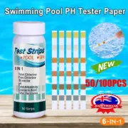 6in1 Chlorine Dip Test Strips Hot Tub SPA Swimming Pool Water PH Tester Paper KP