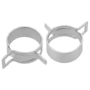 5Pcs Steel Band Clamp 26mm Hose Tube Spring Clips Clamp Silver Manganese Steel