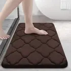 OLANLY Memory Foam Bath Mat Rug 24x16 Soft and Absorbent Bathroom Rugs Non-Sl...