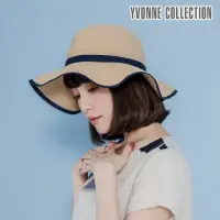在飛比找momo購物網優惠-【YVONNE 以旺傢飾】紙編藍條草帽