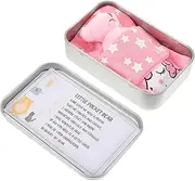 Gogogmee Little Pocket Plush Bear Ornament Tin Box Adorable Mini Plush Bear for Decor Cute Bear Doll Present Soft Animal for Party Favors and Decorative Charm