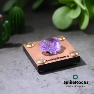 【SmileRocks 石麥】雕件-紫水晶龍龜 No.031350270(附SmilePad 5X5底板)
