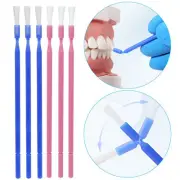 100Pcs Dental Disposable Micro Applicator Bendable Long Shank Brush Tips 2 Color