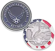 Coins For Anything, Inc Air Force Retired Challenge Coin - USAF Retired Military Challenge Coin - Officially Licensed