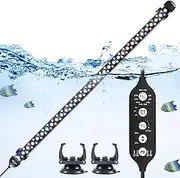 Submersible Aquarium Light, 68 CM Fish Tank Light with 104pcs LED Beads IP68 Waterproof Brightness Adjustable RGB LED Lamp with Timer Mode, 24/7 Auto Cycle Mode, 4 Scenes Mode and 7 Colors Mode