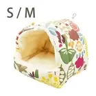 Winter Parrot Cage Sleeping Bed Plush Tent Hammock Perch Swing Shed Birdhouse