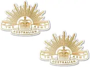 Australian Army Rising Sun Sticker 120mm 2 Pack Quality Water & Fade Proof Vinyl