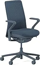Branch Verve Chair - High Performance Executive Office Chair with Contoured Seat Back and Adjustable Lumbar Rest - High Density Foam Cushion with Aluminum Base - Up to 275 lbs - Cobalt