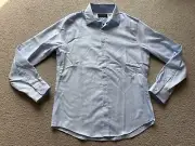 ABERCROMBIE & FITCH Men Suiting Dress Shirt Button Up Long Sleeve Light Blue M